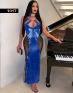 ⁦فستان طويل جلد الثعبان– موديل 1017⁩ - الصورة ⁦8⁩