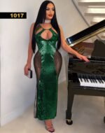 ⁦فستان طويل جلد الثعبان– موديل 1017⁩ - الصورة ⁦7⁩