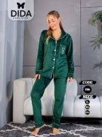⁦بيجامه قطيفه بزراير⁩ - الصورة ⁦2⁩