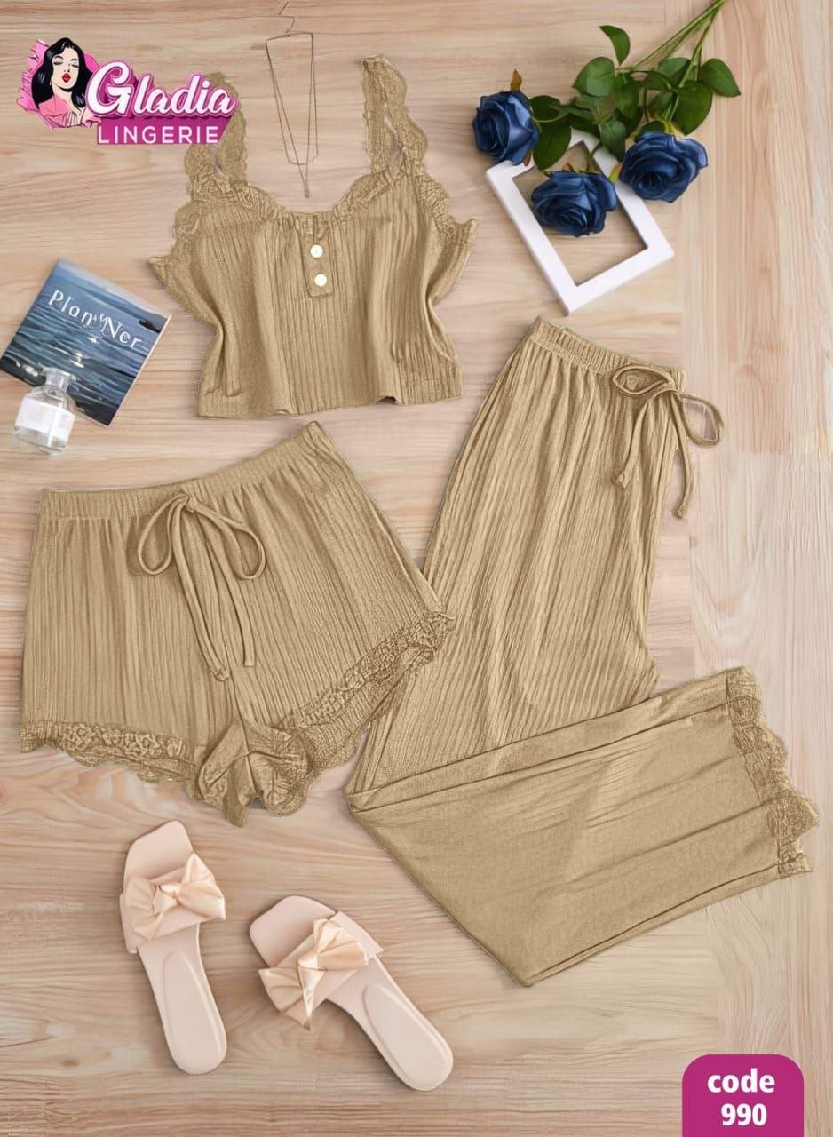 5766890350147913911 بيجامه 3 قطع - الصورة 5