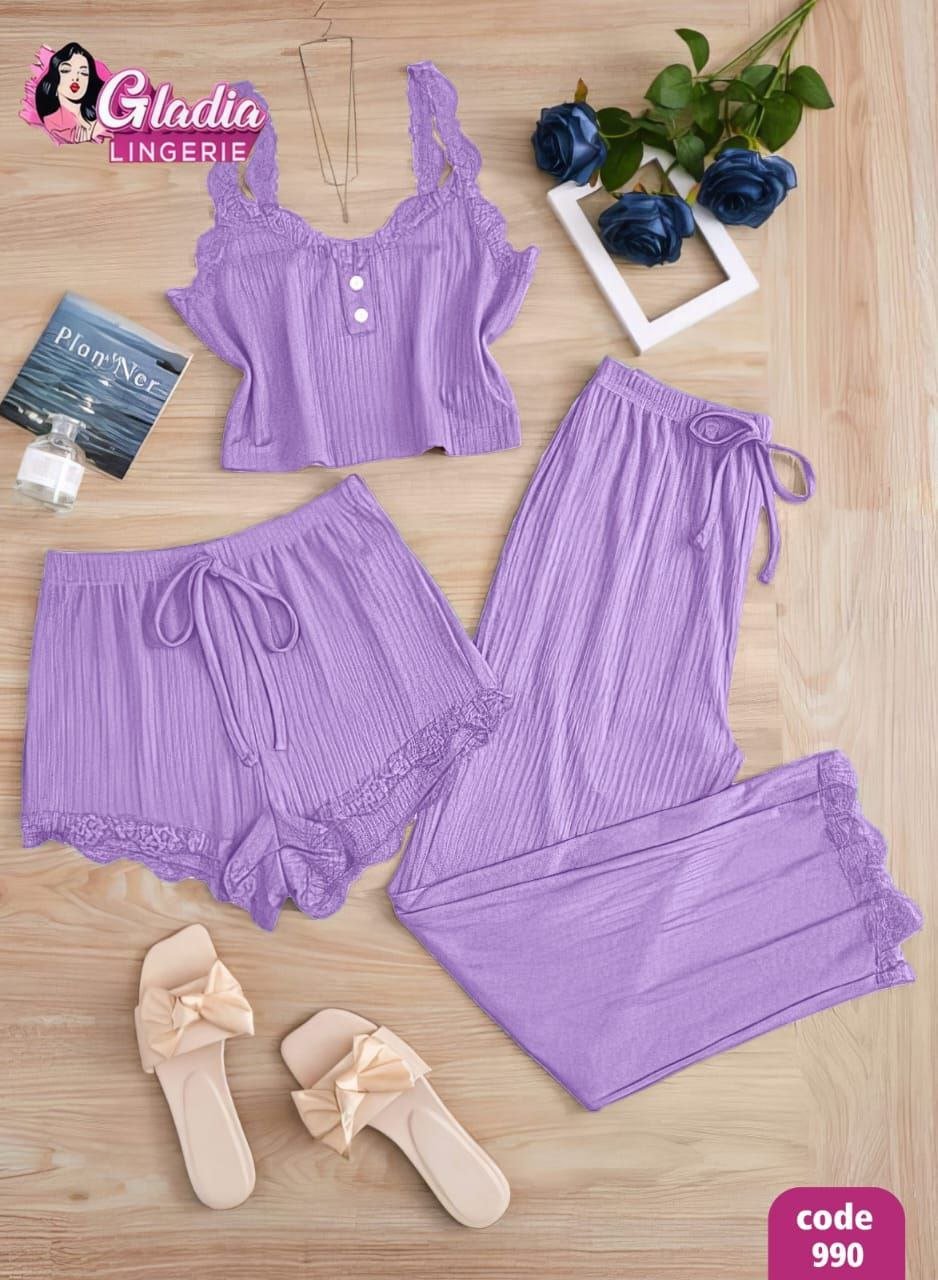 5766890350147913914 بيجامه 3 قطع - الصورة 2