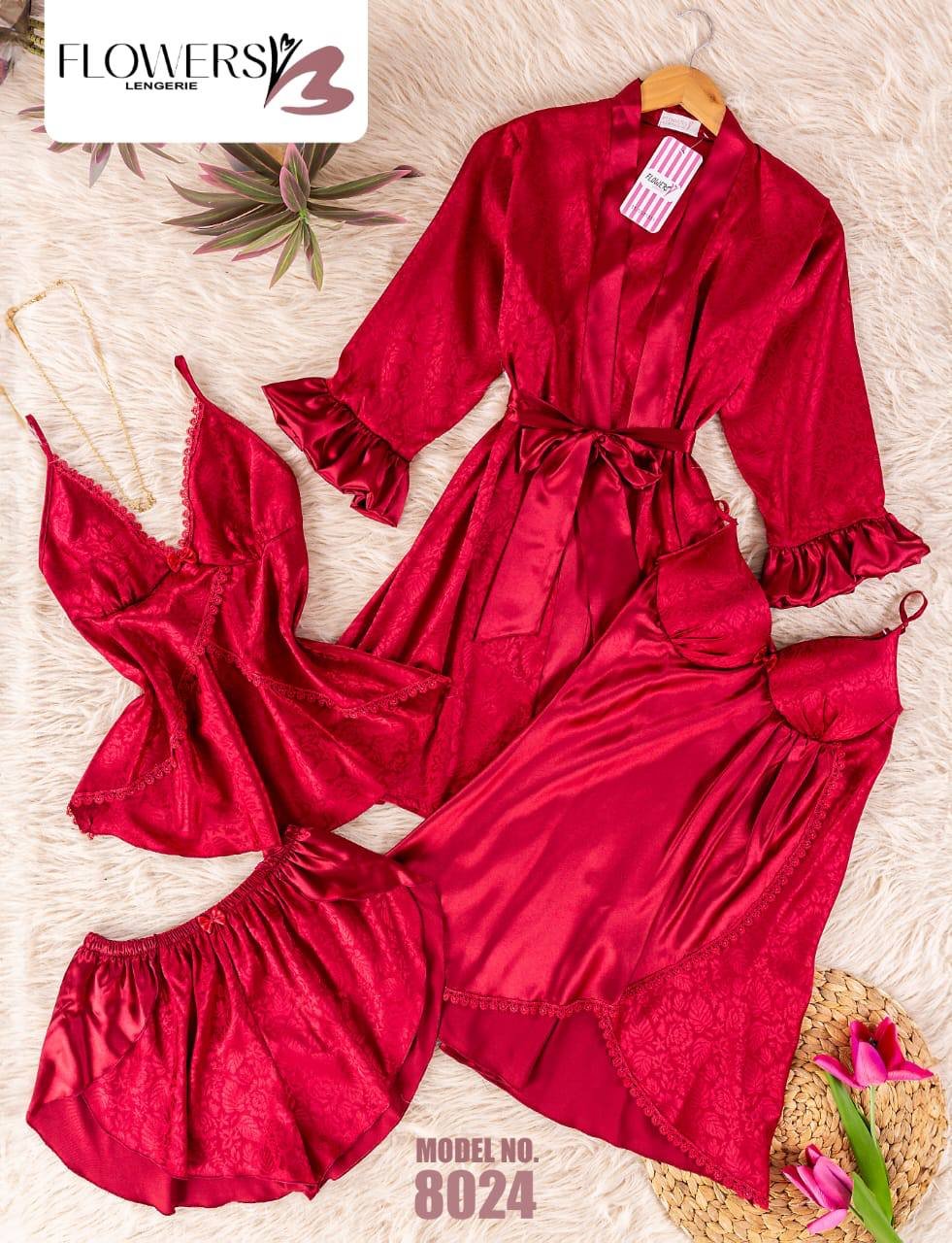 5778243632338421475 بيجامه ستان 4 قطع - الصورة 2