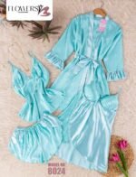 بيجامه ستان 4 قطع - الصورة 3