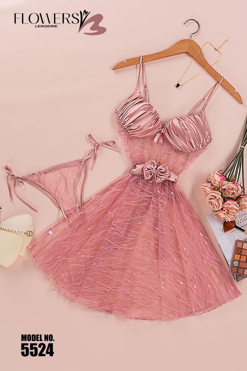 5827844985574244434 قميص تل ف ستان قطعتين - الصورة 1