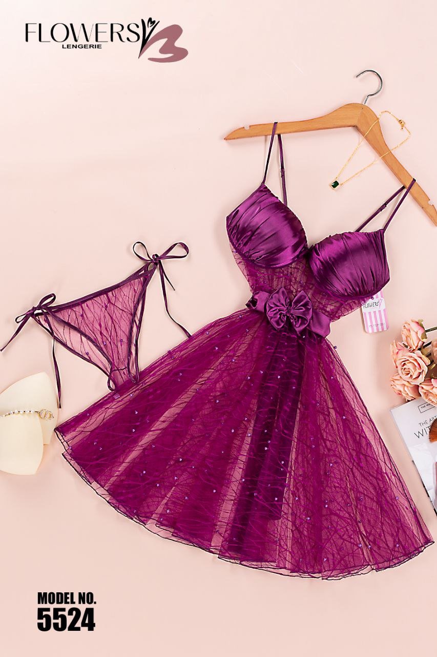 5827844985574244435 قميص تل ف ستان قطعتين - الصورة 2