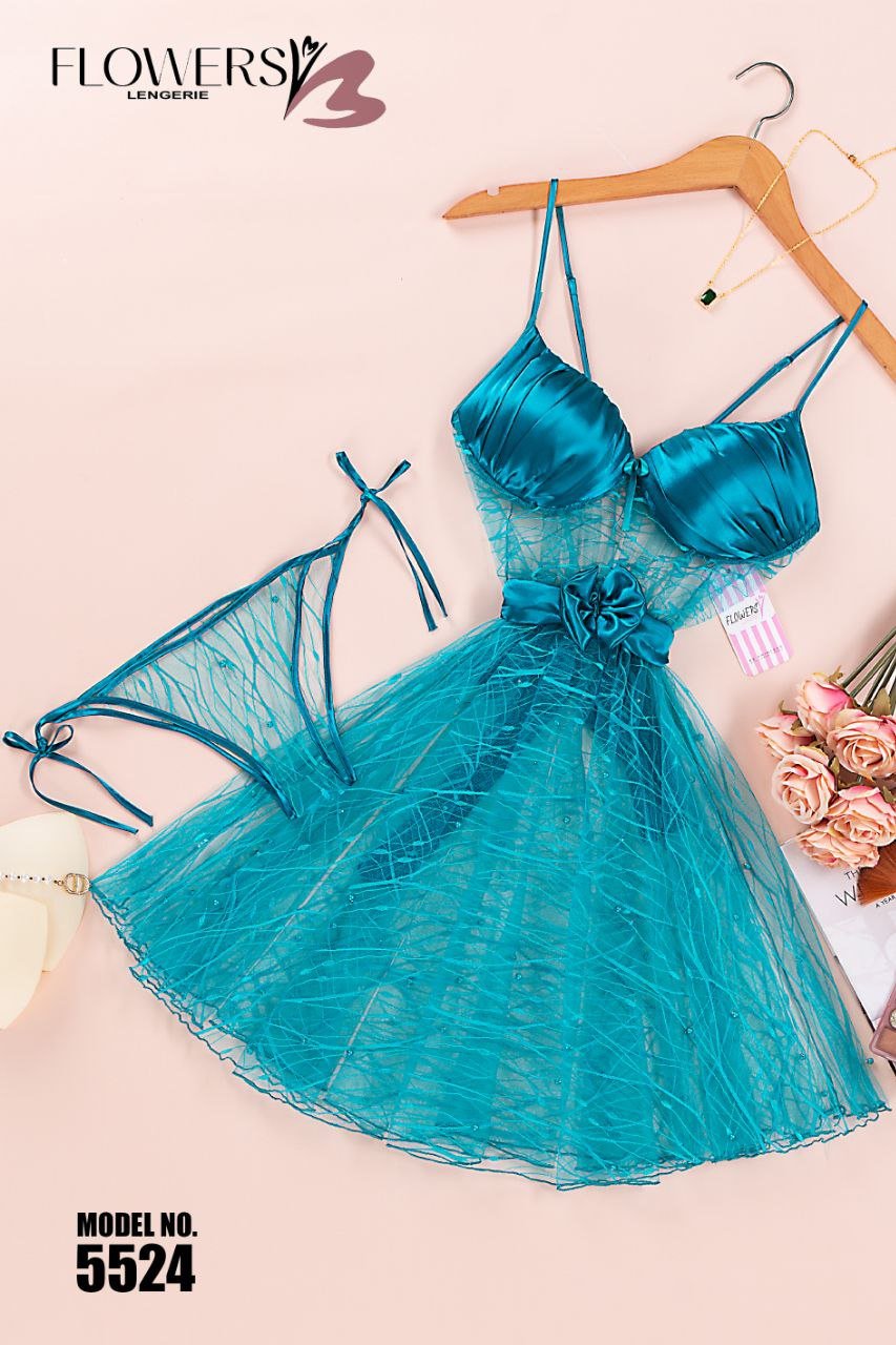 5827844985574244437 قميص تل ف ستان قطعتين - الصورة 5