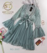 قميص ستان حمالات قصير بروب تل ف دانتيل