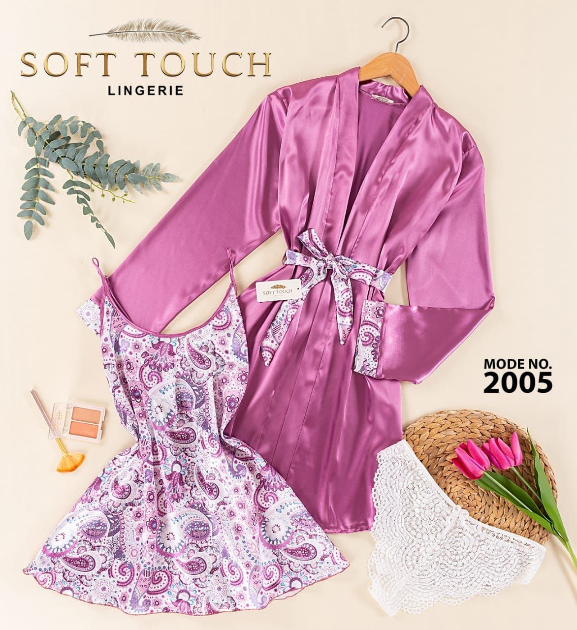 5890896445509321522 قميص ستان بروب ٣ قطع - الصورة 3