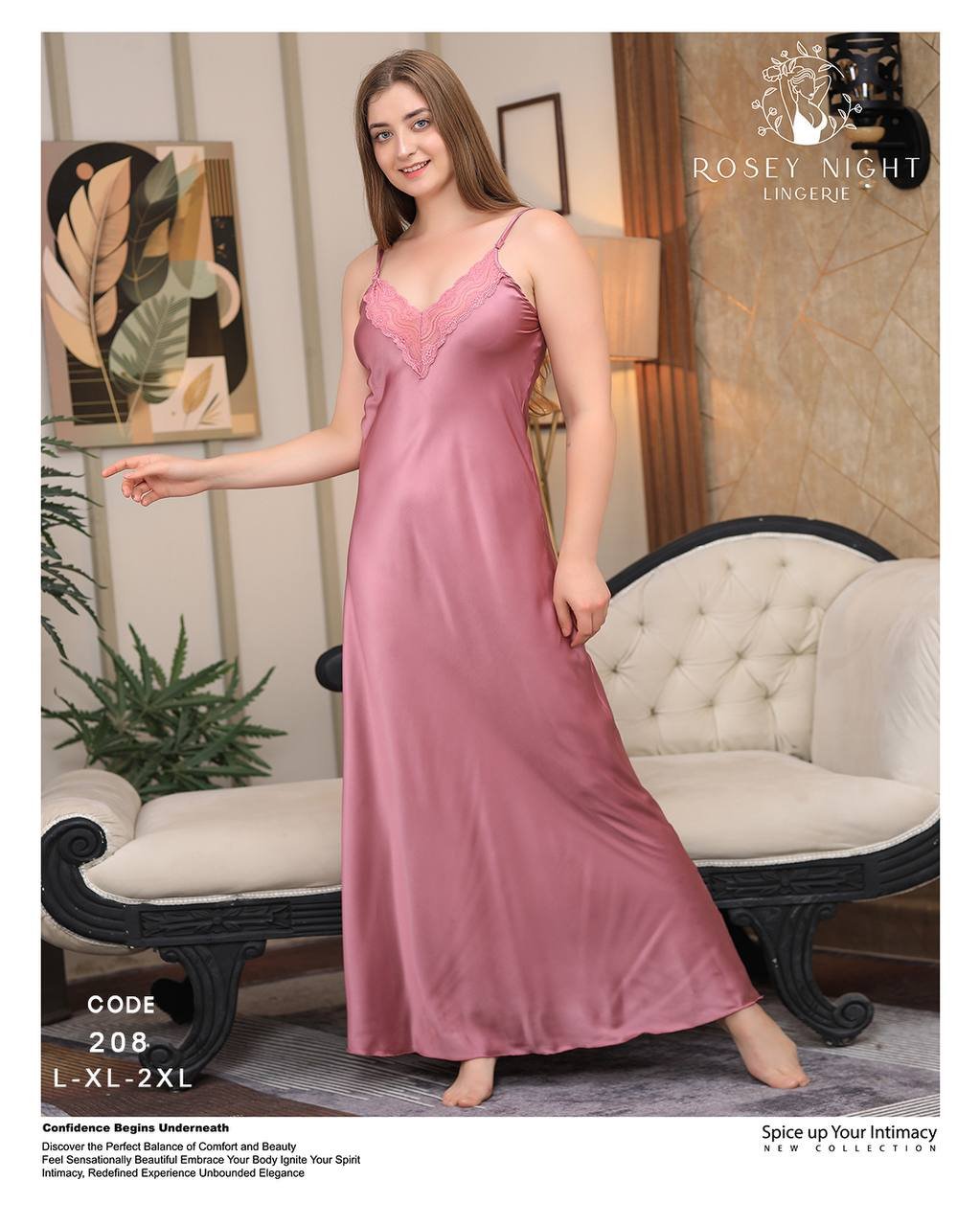 5920535542372617001 قميص ستان طويل حمالات - الصورة 2