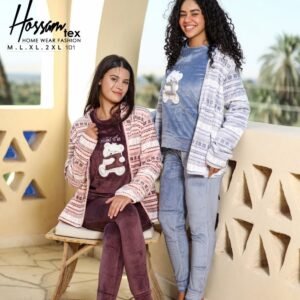 بيجامه قطيفه 3 قطع