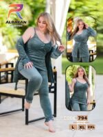 بيجامه قطيفه 3 قطع - الصورة 4