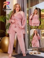 بيجامه قطيفه 3 قطع