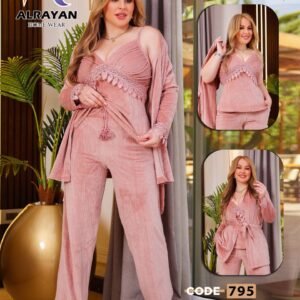 بيجامه قطيفه 3 قطع