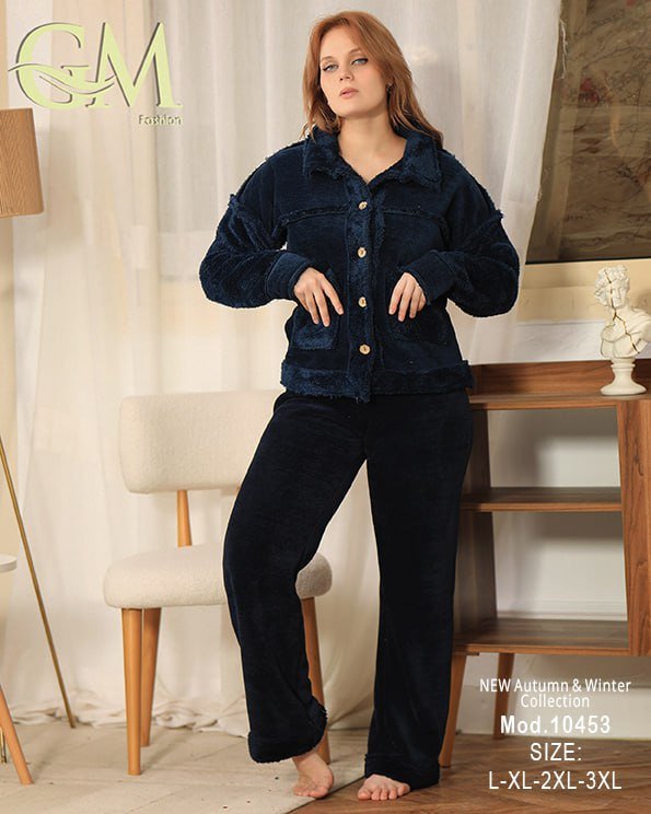 5974086066497504866 بيجامه قطيفه - الصورة 1