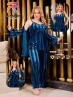 بچامه قطيفه مقلم ٣ قطع - الصورة 4