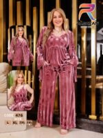 بچامه قطيفه مقلم ٣ قطع - الصورة 6