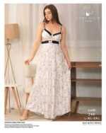 ⁦قميص ستان طويل مشجر⁩ - الصورة ⁦3⁩