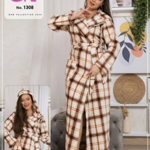 روب بولار طويل كاروهات