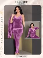 بيجامه قطيفه 3 قطع - الصورة 3