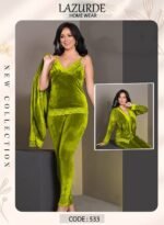 بيجامه قطيفه 3 قطع