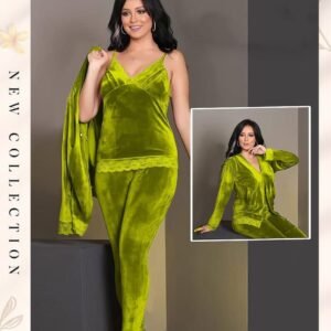 بيجامه قطيفه 3 قطع