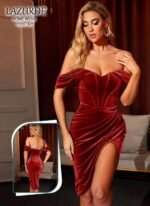 ⁦فستان كب قطيفه⁩ - الصورة ⁦7⁩