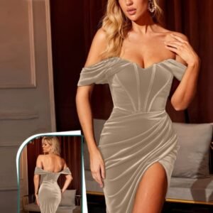 فستان كب قطيفه