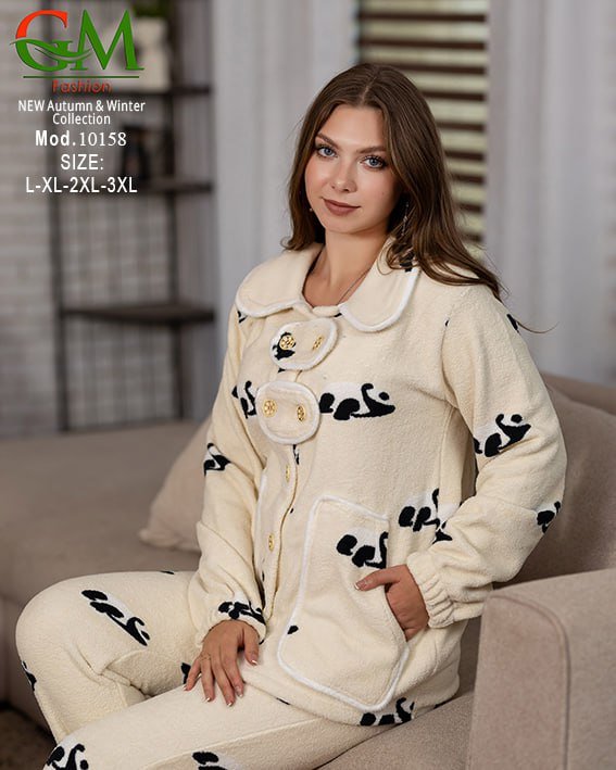 6030592687763212591 بيجامه قطيفه بولار - الصورة 3