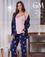 بيجامه قطيفه 3 قطع - الصورة 2