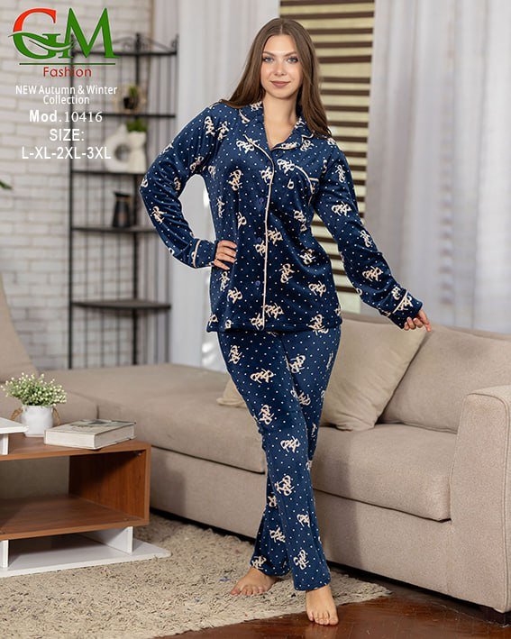 6030592687763212671 بيجامه قطيفه - الصورة 2