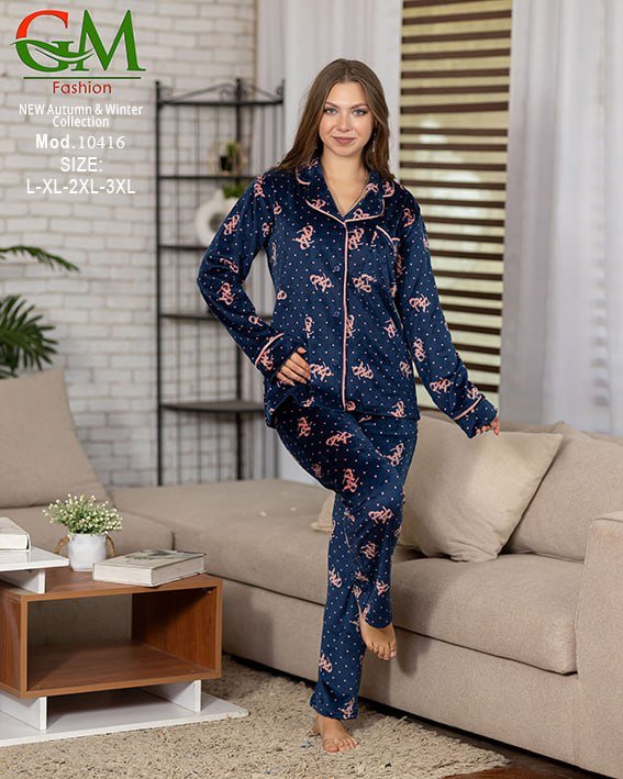 6030592687763212673 بيجامه قطيفه - الصورة 3