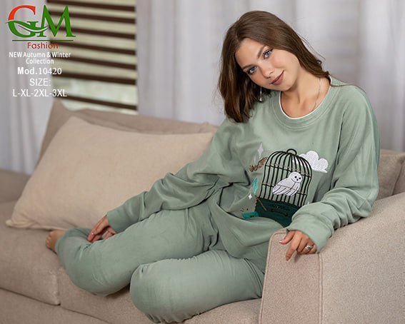 6030592687763212687 بيجامه قطيفه - الصورة 3