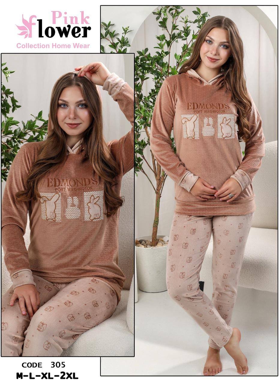 6032933088461000371 بيجامه قطيفه - الصورة 1