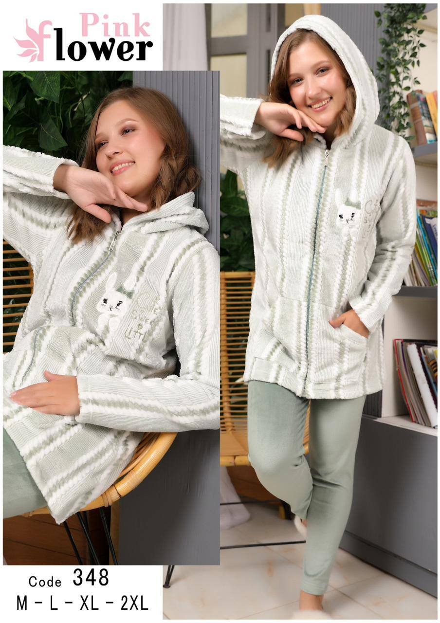 6032933088461000373 بيجامه قطيفه - الصورة 1