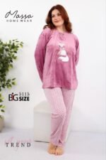 بيجامه قطيفه بيج سايز - الصورة 5