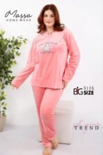 بيجامه قطيفه بيج سايز - الصورة 7