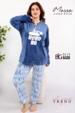 بيجامه قطيفه بيج سايز - الصورة 11