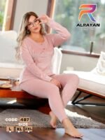 ⁦بيجامه قطيفه ساده⁩ - الصورة ⁦3⁩